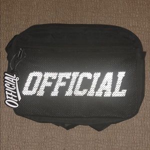 official utility black chest bag